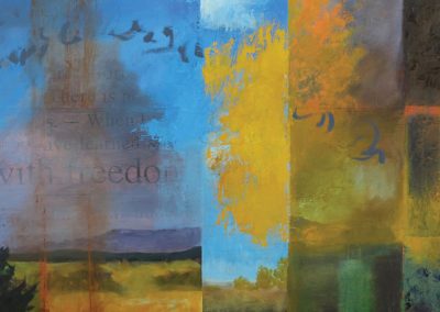The Freedoms of Autumn - contemporary abstract landscape painting by New Mexico artist Dawn Chandler