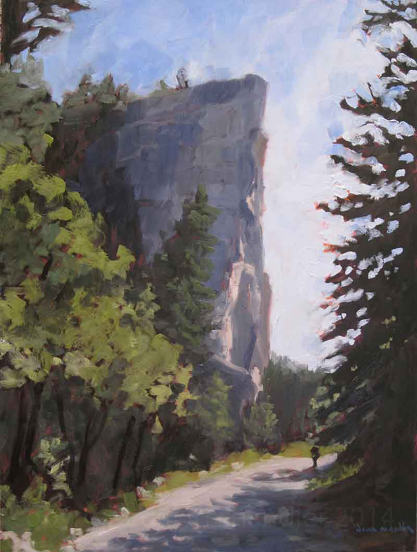 lovers leap looking west - oil painting by dawn chandler