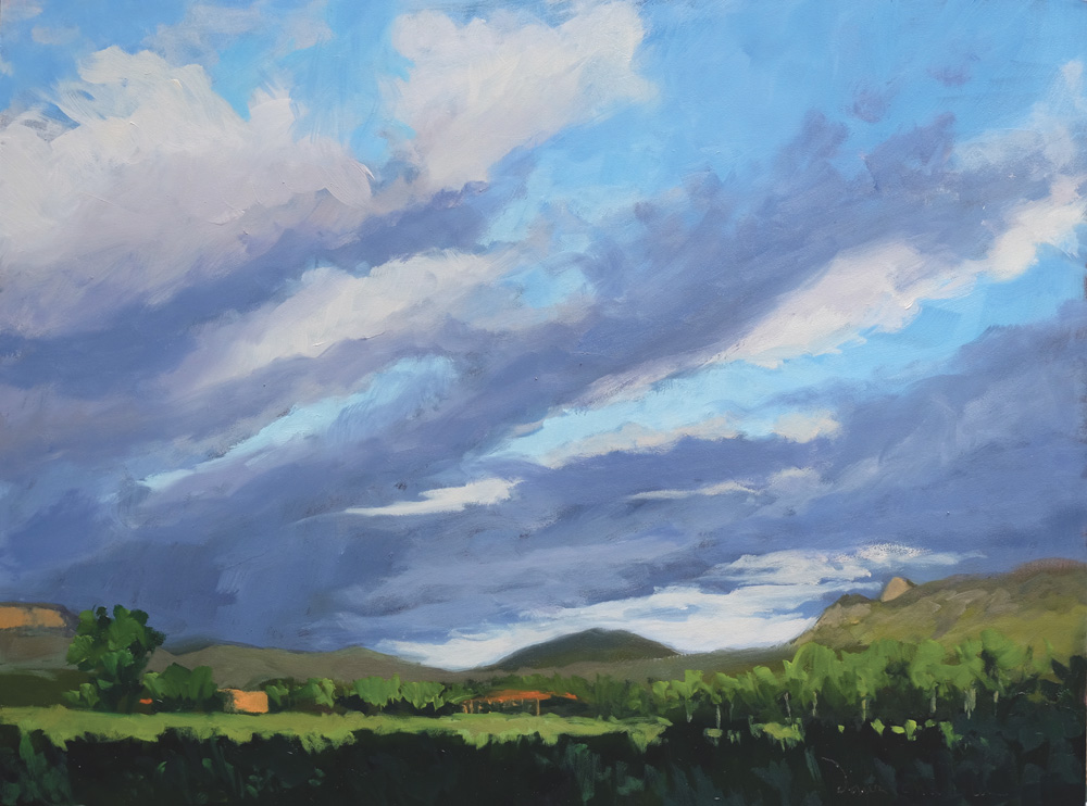 morning of our first day, philmont, oil landscape painting by santa fe artist dawn chandler