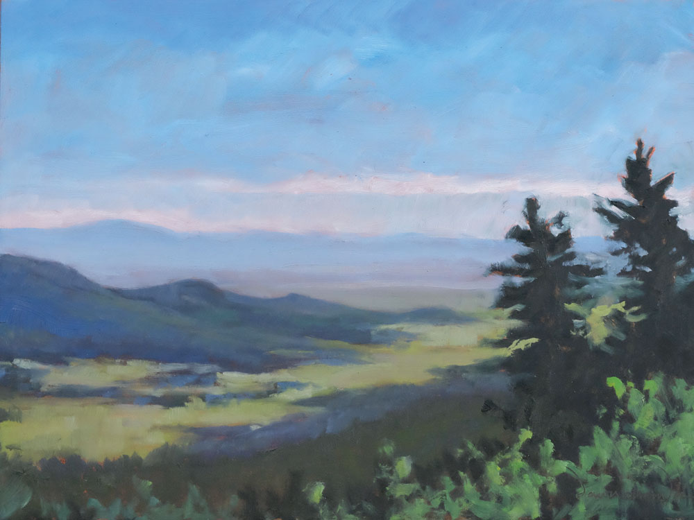 east from rayado canyon, philmont, oil landscape painting by santa fe artist dawn chandler