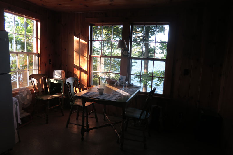 A quiet early morning moment at my aunt's lake home on Lake Wentworth, near Wolfboro, New Hampshire; photo by Dawn Chandler, Santa Fe artist.
