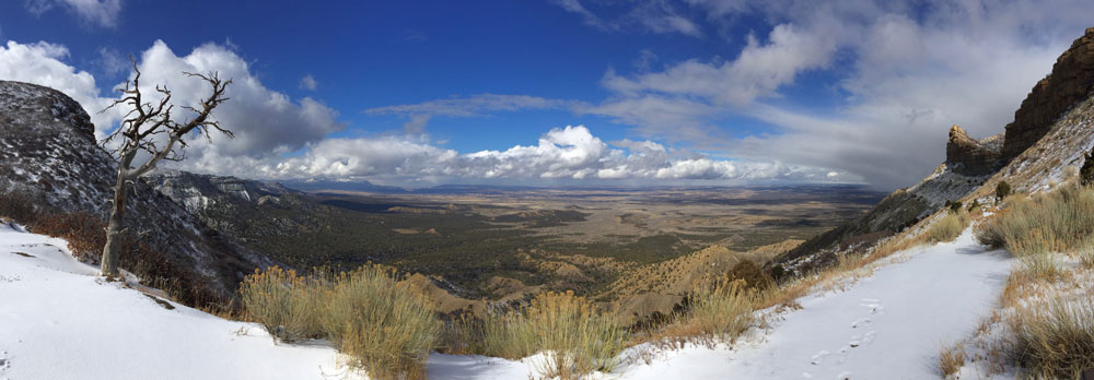 A February Mesa Verde vista, photo by Santa Fe artist Dawn Chandler