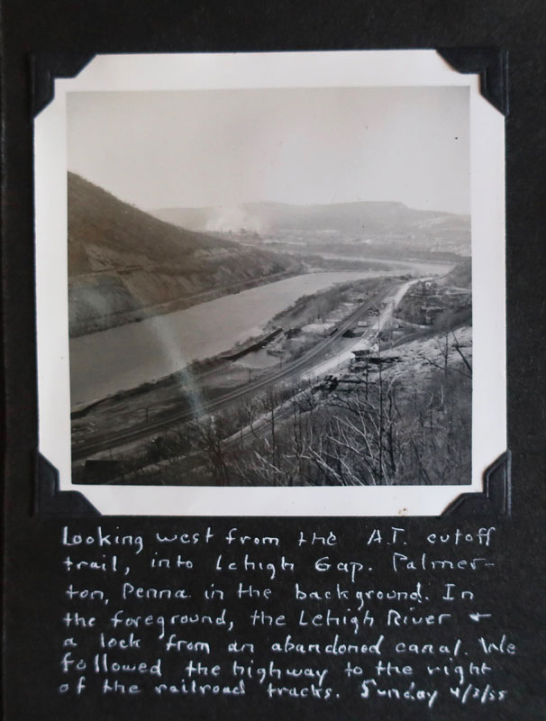 Photo c. 1955 looking west from the AT into Lehigh Gap taken by Stephen Chandler, father of artist Dawn Chandler