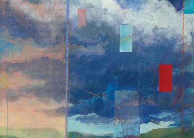 Cloud Walker I - contemporary abstract landscape painting by New Mexico artist Dawn Chandler
