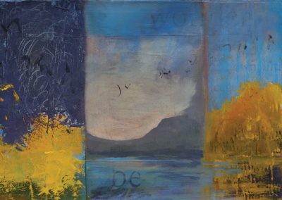 Wonder and Be - contemporary abstract landscape painting by New Mexico artist Dawn Chandler