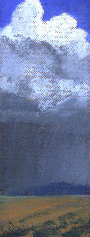 new mexico storm, pastel, by artist dawn chandler