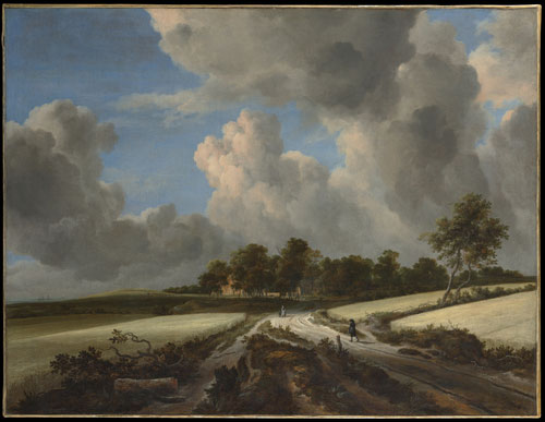 Jacob Van Ruisdael's oi painting, Wheat Fields