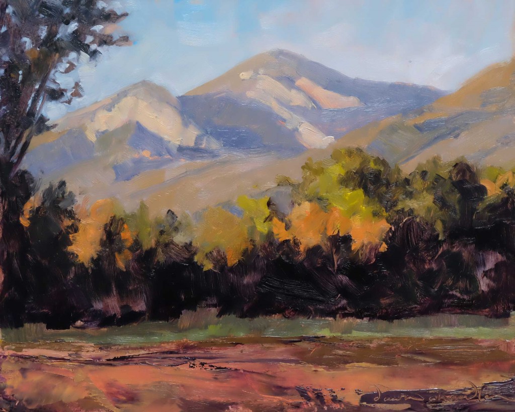 Autumn Comes to Taos, oil painting by Dawn Chandler