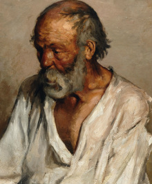 portrait of a man, oil, by pablo picasso