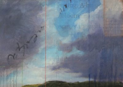 Blessings Swirling contemporary abstract textual landscape by Santa Fe artist Dawn Chandler