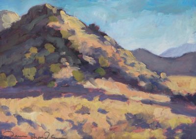 my birthday afternoon - albuquerque foothills - new mexico oil painting landscape by santa fe artist dawn chandler