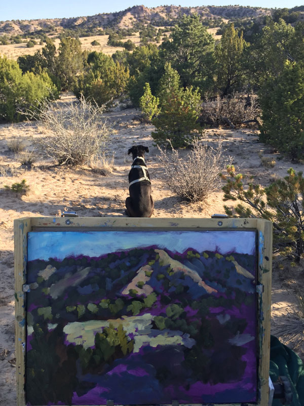 painting out at the galisteo basin with my fearless mentor & protector