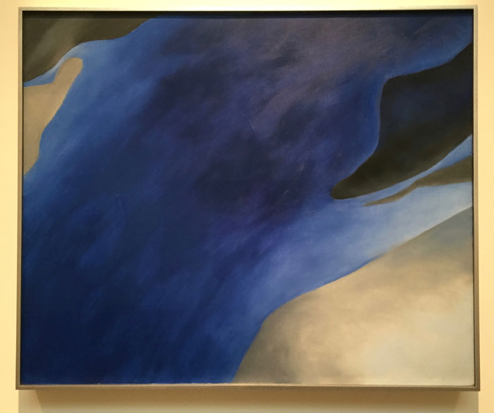 Georgia O'Keeffe 'Blue-A' oil on canvas, 1959