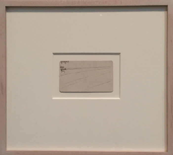 Georgia O'Keeffe, Untitled (Abstraction), black pen on paper, 1963/64