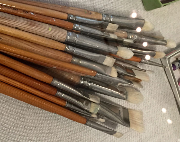 Georgia OKeeffe's paint brushes.