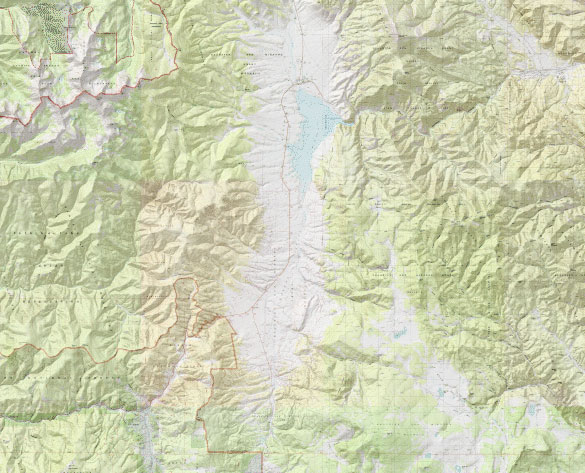Topo map of the Moreno Valley.