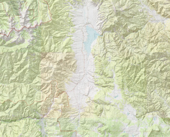Topo map of the Moreno Valley.