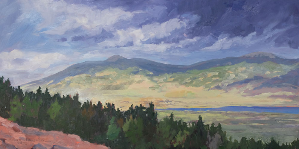 Eric and Katie's View, Moreno Valley, New Mexico landscape painting by artist Dawn Chandler