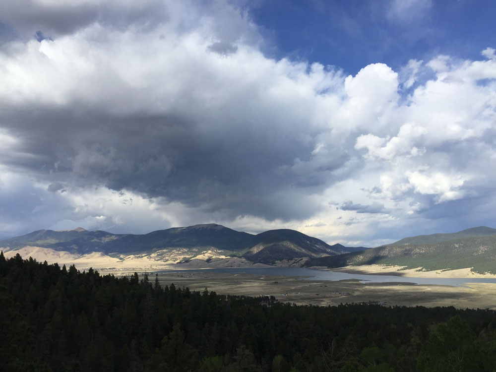 Northern New Mexico's Baldy Mountain and Touch Me Not. Photo by artist Dawn Chandler