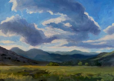 Easing Into Evening - Philmont - New Mexico landscape oil painting by artist Dawn Chandler