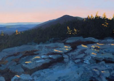 First Flecks of Light - Vermont landscape by Long Trail thru-hiker and artist Dawn Chandler