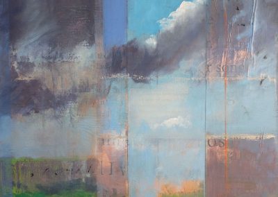 High Desert Song - contemporary abstract landscape painting by New Mexico artist Dawn Chandler