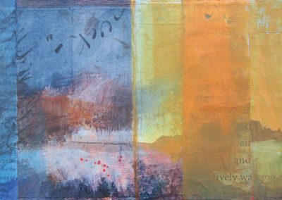 Of Lively Waking Solitude - contemporary abstract landscape painting by New Mexico artist Dawn Chandler