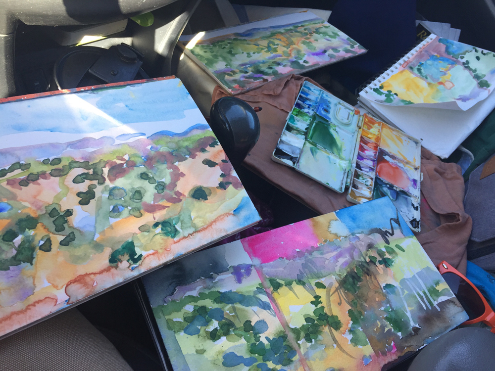 Dawn Chandler's road trip watercolor sketches from near Taos, New Mexico