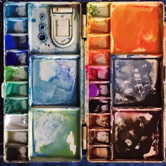 Artist Dawn Chandler's watercolor palette.