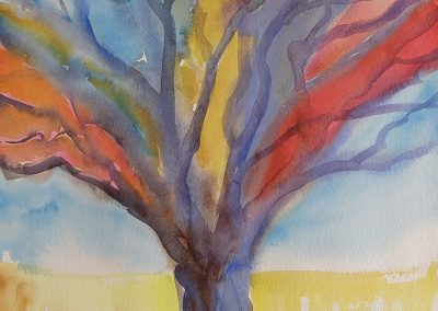 Watercolor Wandering painting 2020 07 by New Mexico artist Dawn Chandler