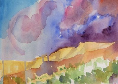 Watercolor Wandering painting 2020 15 by New Mexico artist Dawn Chandler