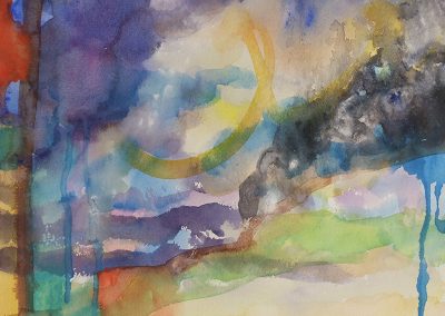 Watercolor Wandering painting 2020 17 by New Mexico artist Dawn Chandler