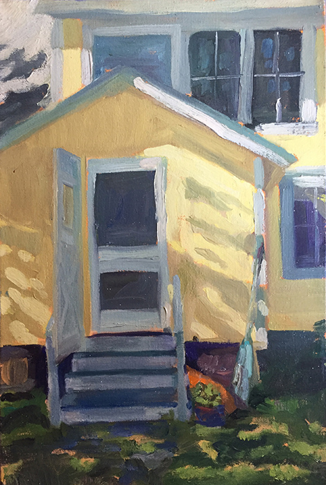 Backdoor to the Kitchen, oil on canvas, 18" x 12" by Dawn Chandler