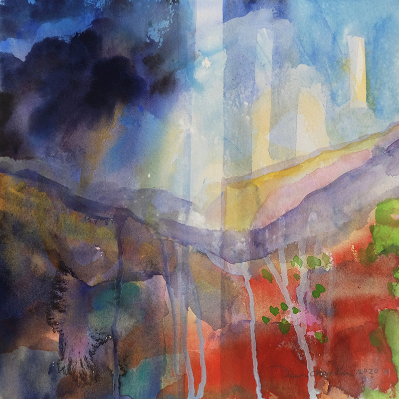 watercolor wander, 2020/31 Watercolor Wandering painting 2020 31 by New Mexico artist Dawn Chandler