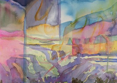 Watercolor Wandering painting 2020 40 by New Mexico artist Dawn Chandler