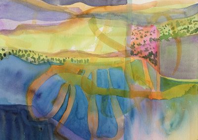 Watercolor Wandering painting 2020 43 by New Mexico artist Dawn Chandler