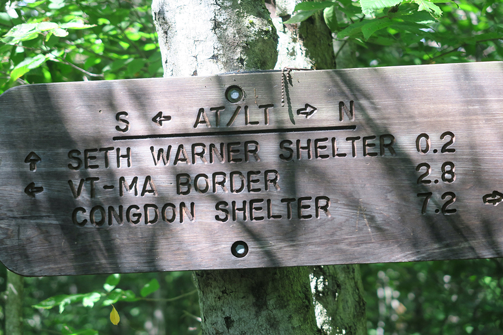 Sign for the Set Warner Shelter. Photo by Dawn Chandler. 