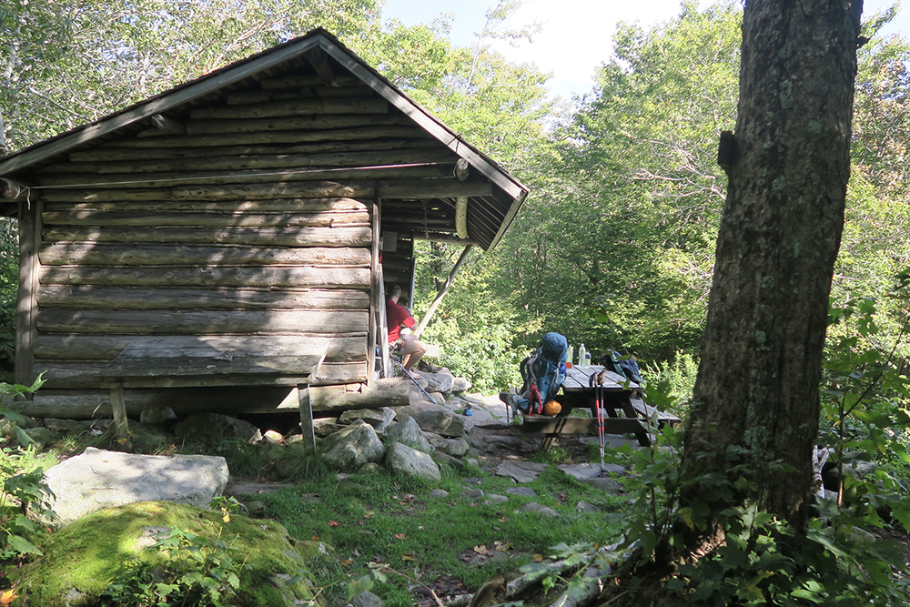 Kid Gore Shelter along the Long Trail in southern Vermont. Photo by artist and thru-hiker Dawn TaosDawn Chandler.