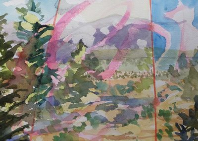 Watercolor Wandering painting 2020 47 by New Mexico artist Dawn Chandler