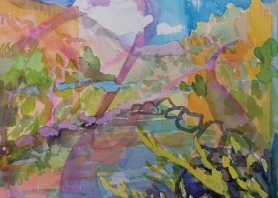 Watercolor Wandering painting 2020 48 by New Mexico artist Dawn Chandler