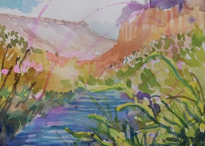 Watercolor Wandering painting 2020 49 by New Mexico artist Dawn Chandler