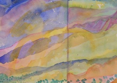 Watercolor Wandering painting 2020 52 by New Mexico artist Dawn Chandler