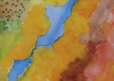 Watercolor Wandering painting 2020 57 by New Mexico artist Dawn Chandler