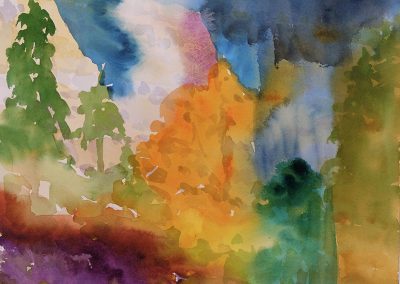 Watercolor Wandering painting 2020 59 by New Mexico artist Dawn Chandler