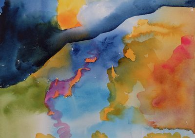 Watercolor Wandering painting 2020 60 by New Mexico artist Dawn Chandler