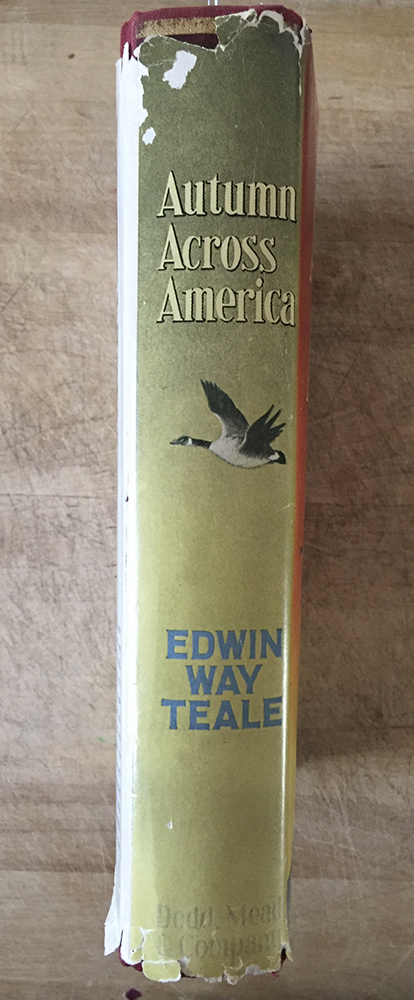 Binding of the 1956 edition of Autumn Across America by Edwin Way Teale.
