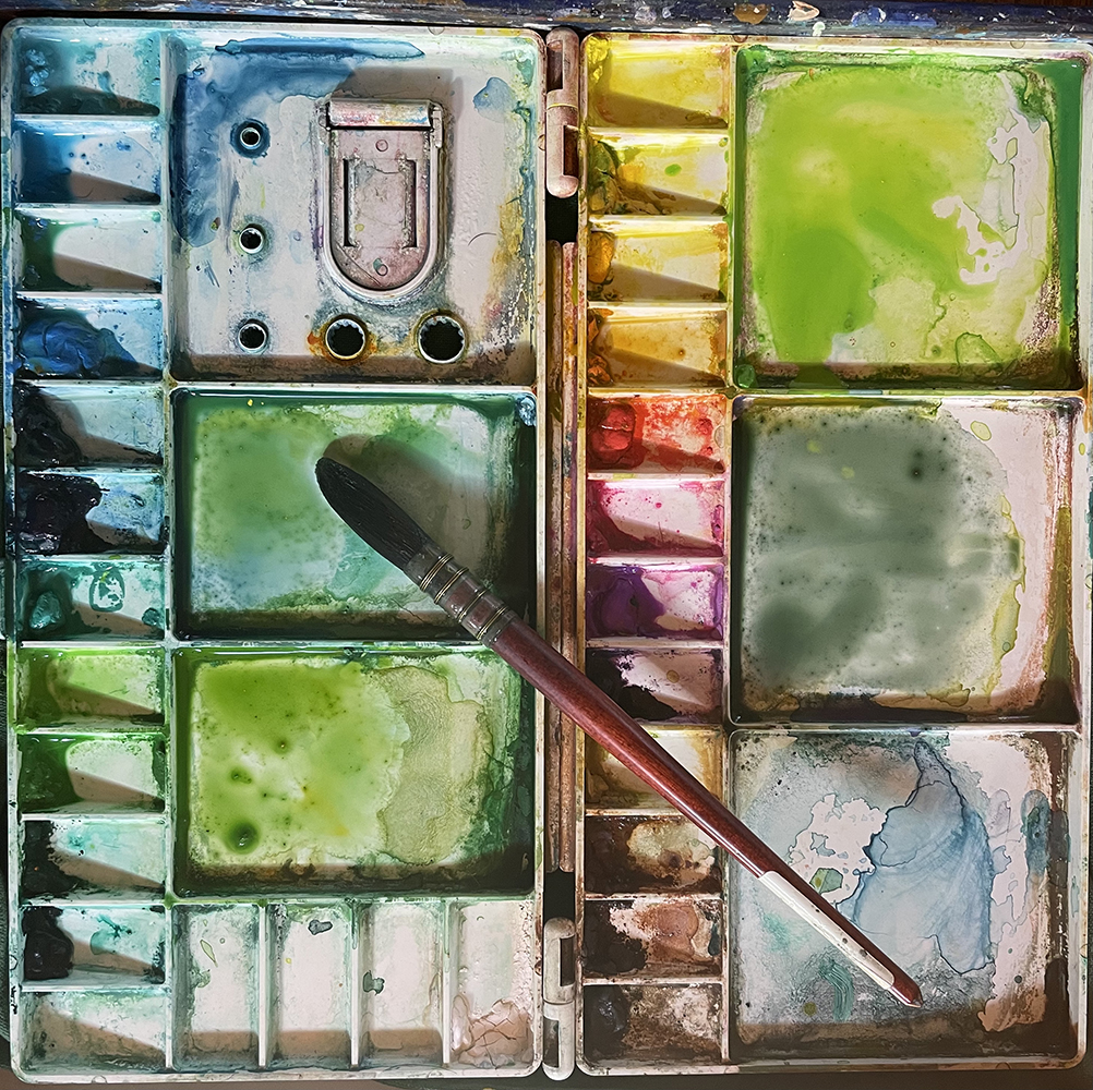 Dawn Chandler's watercolor palette.