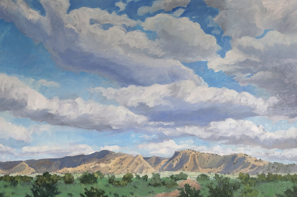 New Mexico Big Sky Vista, No 1, contemporary landscape painting in oil by artist Dawn Chandler