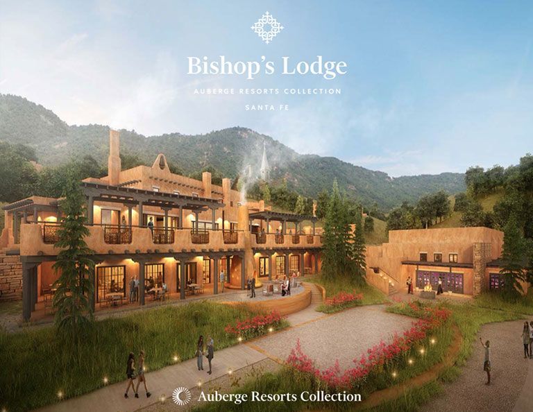 Artist's rendition of Bishop's Lodge Resort in Santa Fe, New Mexico.