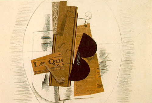 Violin and Pipe, 1913, by George Braque
